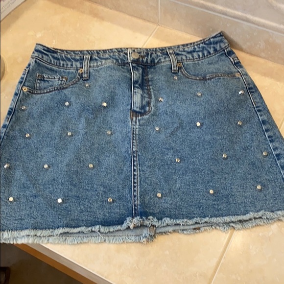 wild fable Dresses & Skirts - Jean Skirt with Metal Embellishments